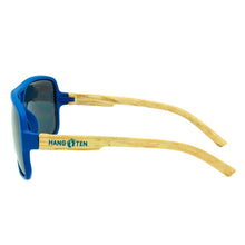 Load image into Gallery viewer, Boys Aviator Sunglasses Hollister Blue/Wood