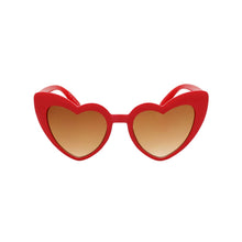 Load image into Gallery viewer, Girls Heart Shaped Sunglasses Ibiza Crimson