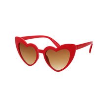 Load image into Gallery viewer, Girls Heart Shaped Sunglasses Ibiza Crimson